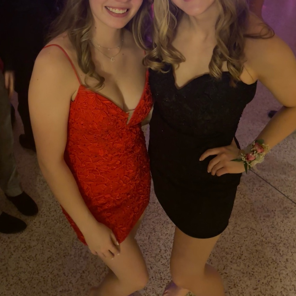 Glam Red Homecoming Dress 2 - Picture 6 of 7